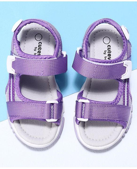 Cute Walk by Babyhug Velcro Sandals - Purple