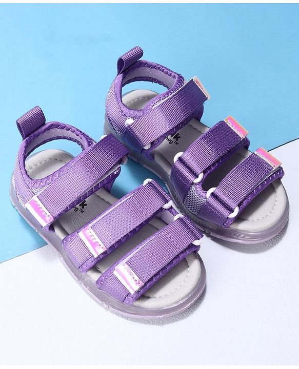 Cute Walk by Babyhug Velcro Sandals - Purple