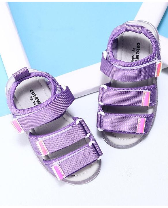 Cute Walk by Babyhug Velcro Sandals - Purple