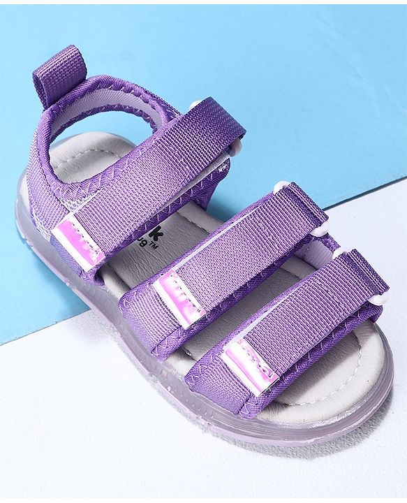 Cute Walk by Babyhug Velcro Sandals - Purple