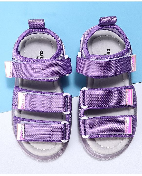 Cute Walk by Babyhug Velcro Sandals - Purple