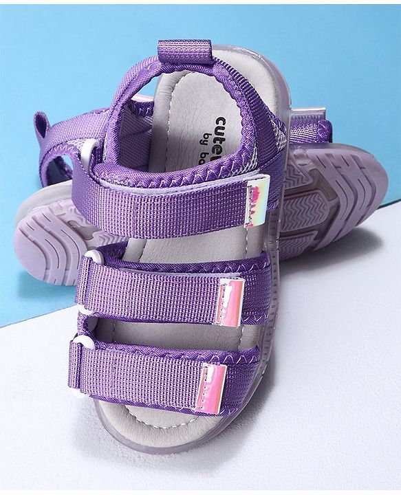 Cute Walk by Babyhug Velcro Sandals - Purple