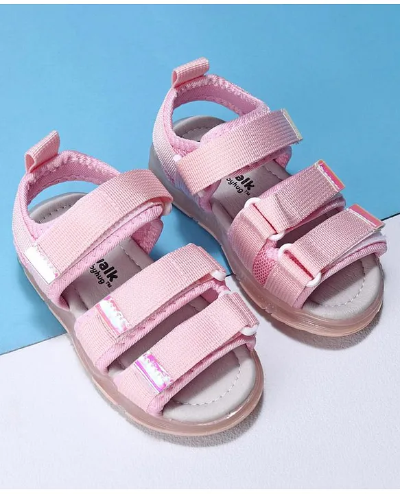 Cute Walk by Babyhug Velcro Sandals Pink