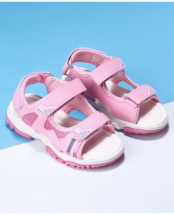 Cute Walk by Babyhug Velcro Sandals - Pink