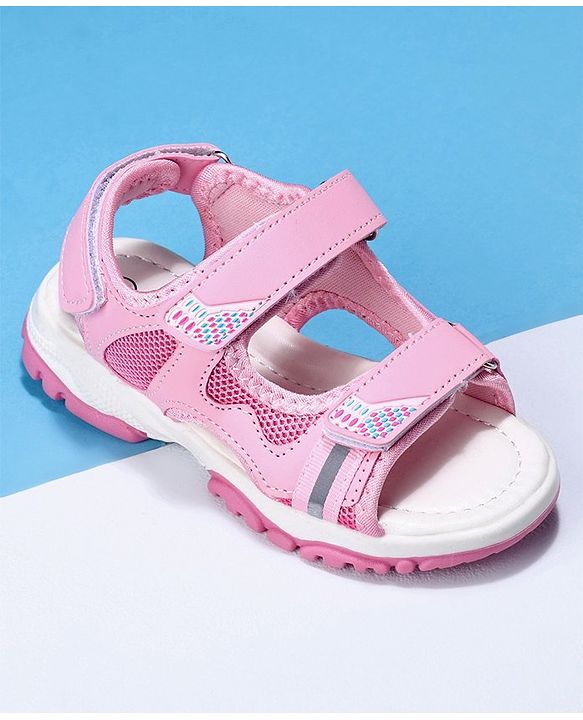 Cute Walk by Babyhug Velcro Sandals - Pink