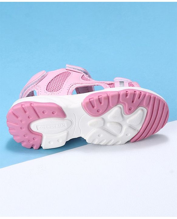 Cute Walk by Babyhug Velcro Sandals - Pink