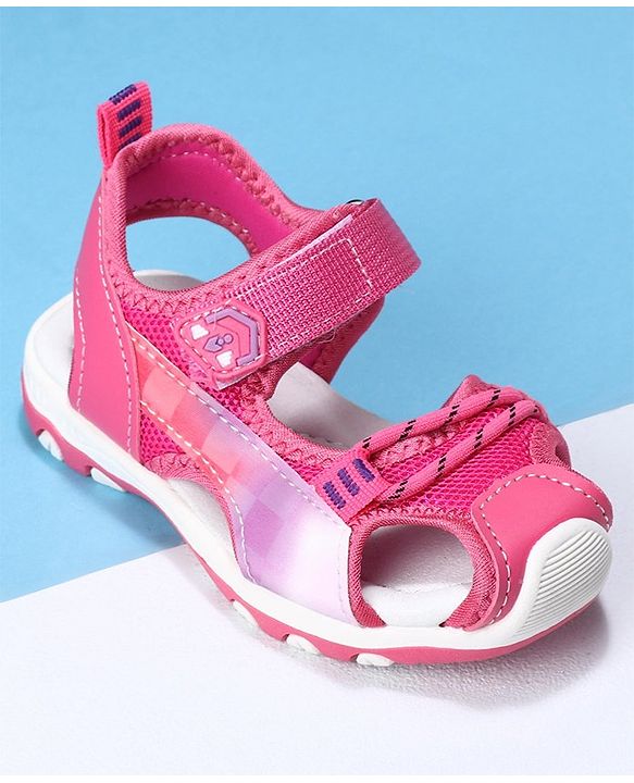 Cute Walk by Babyhug Velcro Sandals - Fuchsia