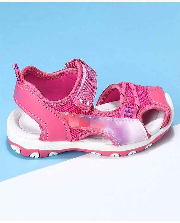 Cute Walk by Babyhug Velcro Sandals - Fuchsia