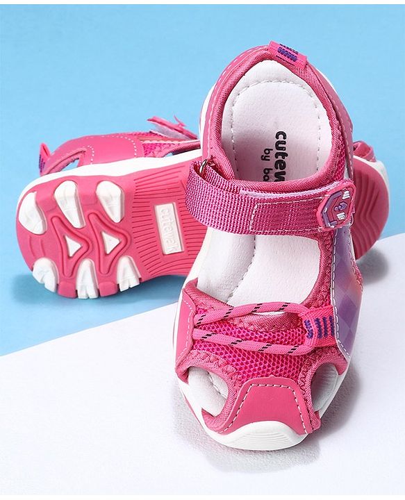 Cute Walk by Babyhug Velcro Sandals - Fuchsia
