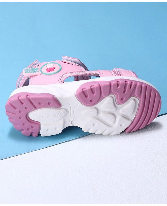 Cute Walk by Babyhug Sandals with Velcro Closure - Pink