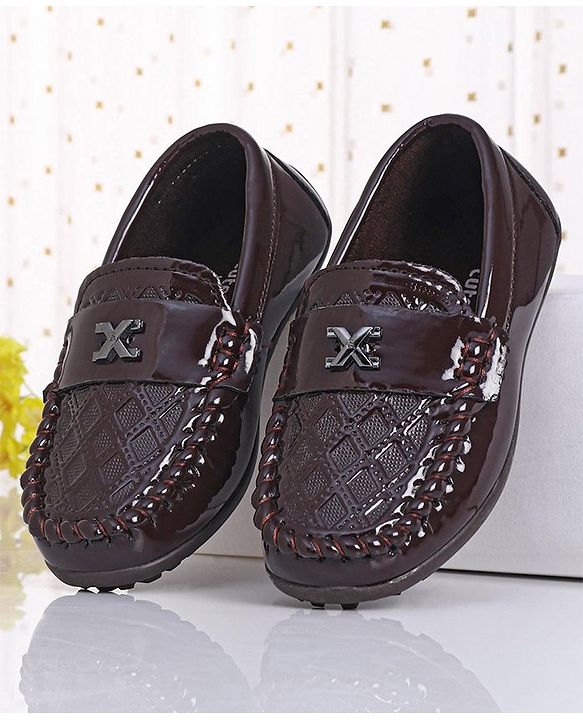 Cute Walk by Babyhug Slip On Party Shoes - Brown