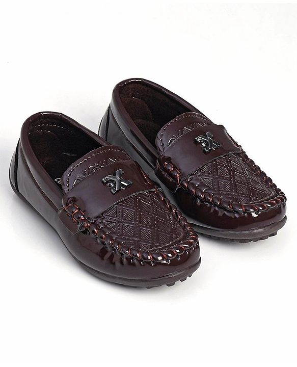 Cute Walk by Babyhug Slip On Party Shoes - Brown