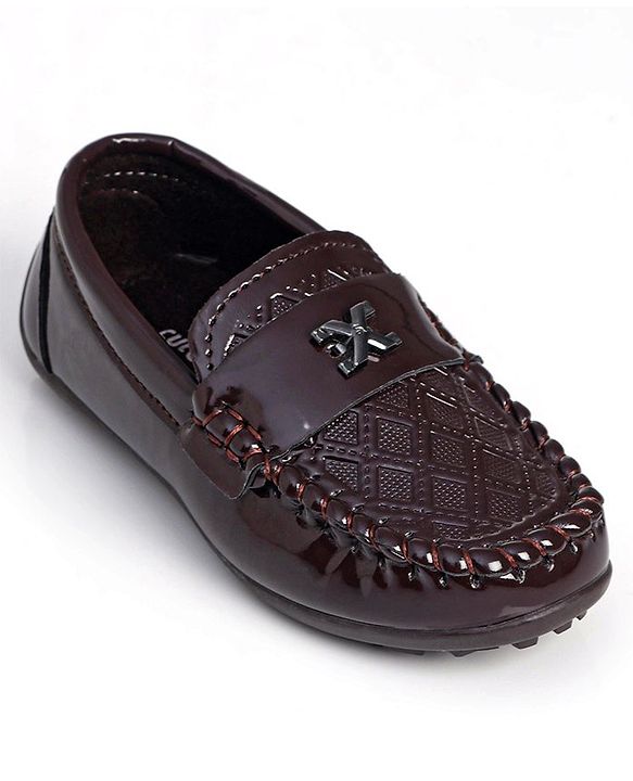 Cute Walk by Babyhug Slip On Party Shoes - Brown