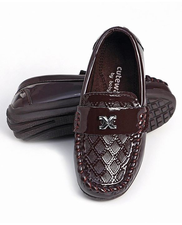 Cute Walk by Babyhug Slip On Party Shoes - Brown
