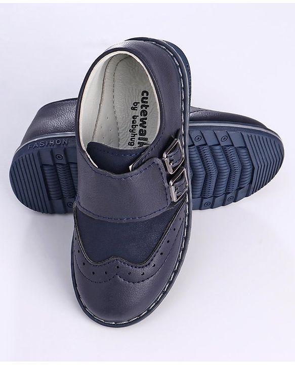 Cute Walk by Babyhug Buckle Closure Formal Shoes - Blue