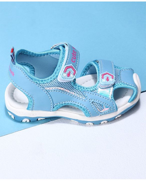 Cute Walk by Babyhug Velcro Sandals - Blue