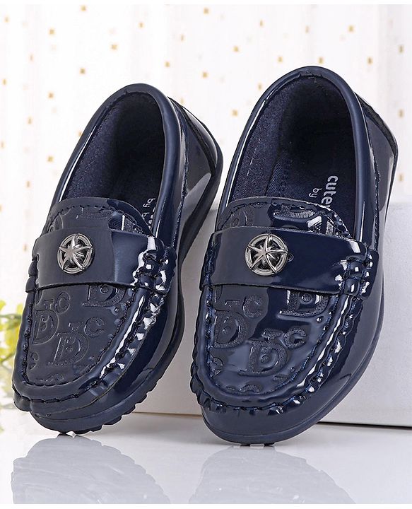 Cute Walk by Babyhug Slip On Party Wear Shoes - Navy Blue