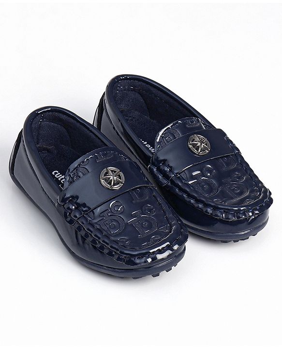 Cute Walk by Babyhug Slip On Party Wear Shoes - Navy Blue