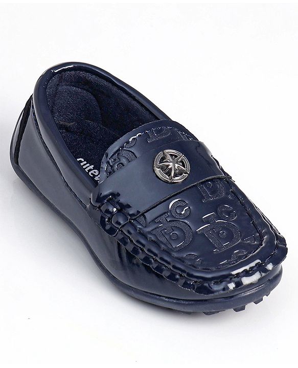 Cute Walk by Babyhug Slip On Party Wear Shoes - Navy Blue