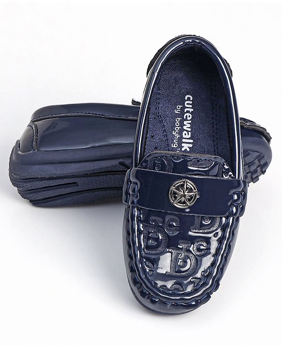 Cute Walk by Babyhug Slip On Party Wear Shoes - Navy Blue
