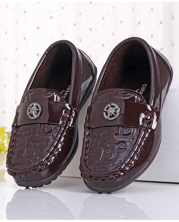 Cute Walk by Babyhug Slip On Party Wear Shoes - Brown