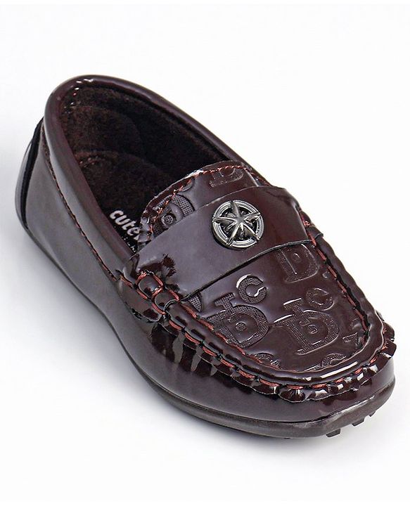 Cute Walk by Babyhug Slip On Party Wear Shoes - Brown