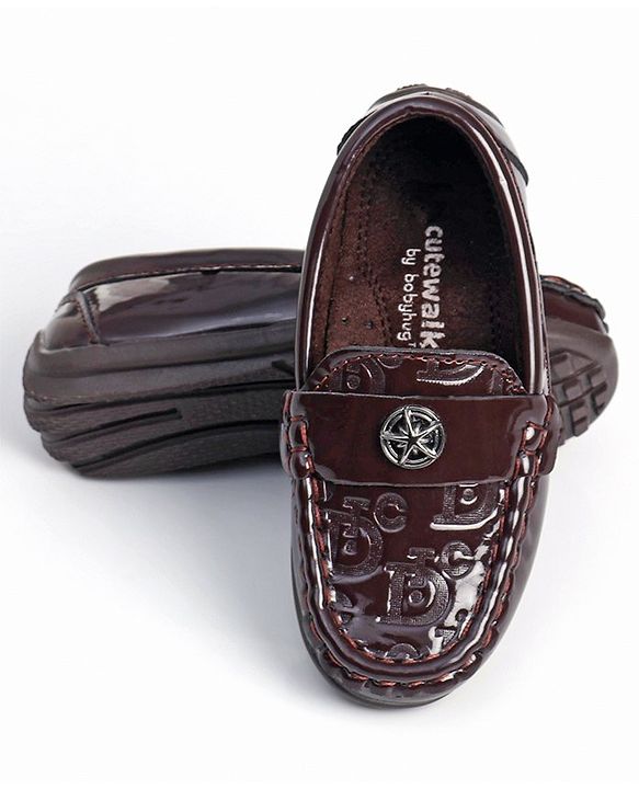 Cute Walk by Babyhug Slip On Party Wear Shoes - Brown