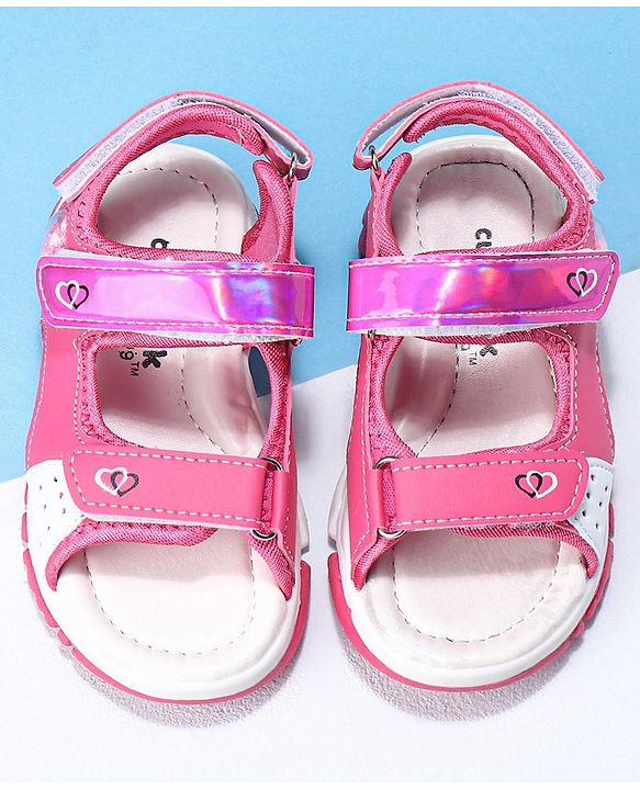 Cute Walk by Babyhug Sandals with Velcro Closure - Peach
