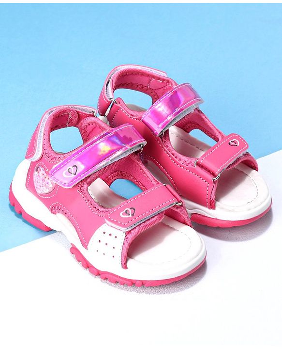 Cute Walk by Babyhug Sandals with Velcro Closure - Peach