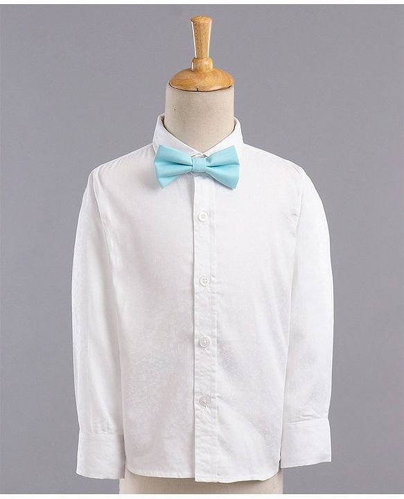 Babyhug Full Sleeves 3 Piece Solid Party Suit - Light Aqua