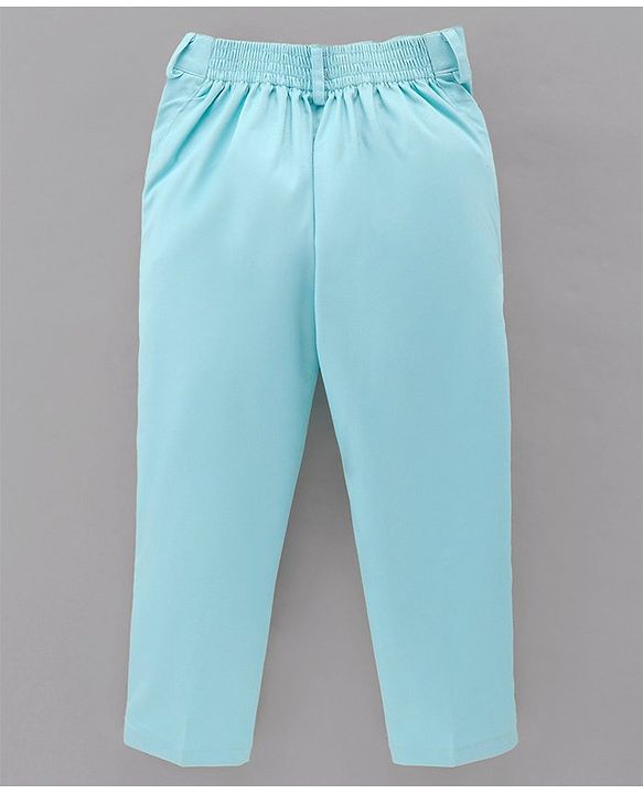 Babyhug Full Sleeves 3 Piece Solid Party Suit - Light Aqua