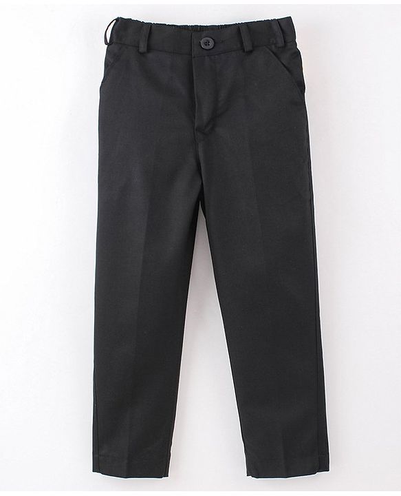 Babyhug Full Sleeves 3 Piece Solid Party Suit - Navy