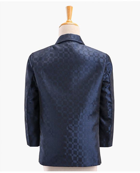 Babyhug Full Sleeves Solid Party Wear Suit - Navy