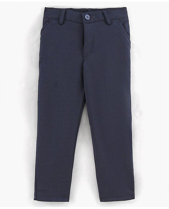 Babyhug Full Sleeves Solid Party Wear Suit - Navy