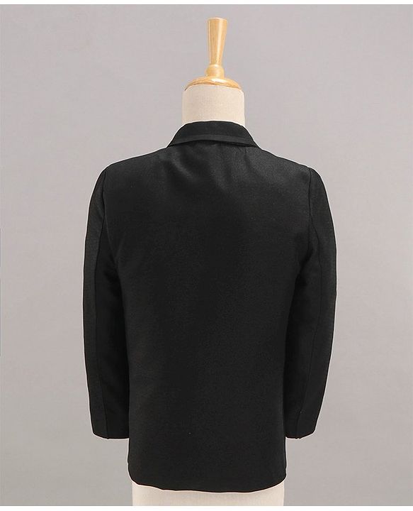 Babyhug Full Sleeves Classic Stretch Fit Party Suit Bow - Black