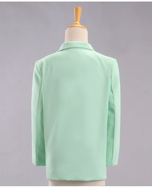 Babyhug Full Sleeves Solid Party Wear Suit - Mint Green