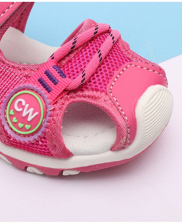 Cute Walk by Babyhug Sandals With Velcro Closure - Fuchsia