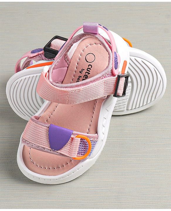 Cute Walk by Babyhug Sandals With Velcro Closure - Light Pink