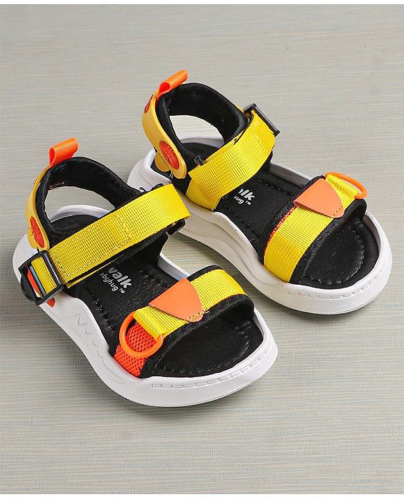 Cute Walk by Babyhug Sandals With Velcro Closure - Yellow