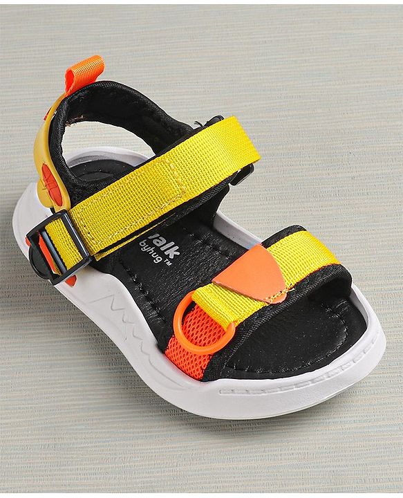 Cute Walk by Babyhug Sandals With Velcro Closure - Yellow