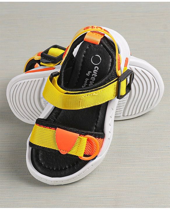 Cute Walk by Babyhug Sandals With Velcro Closure - Yellow