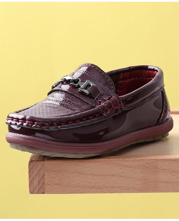Cute Walk by Babyhug Slip On Formal Shoes - Wine