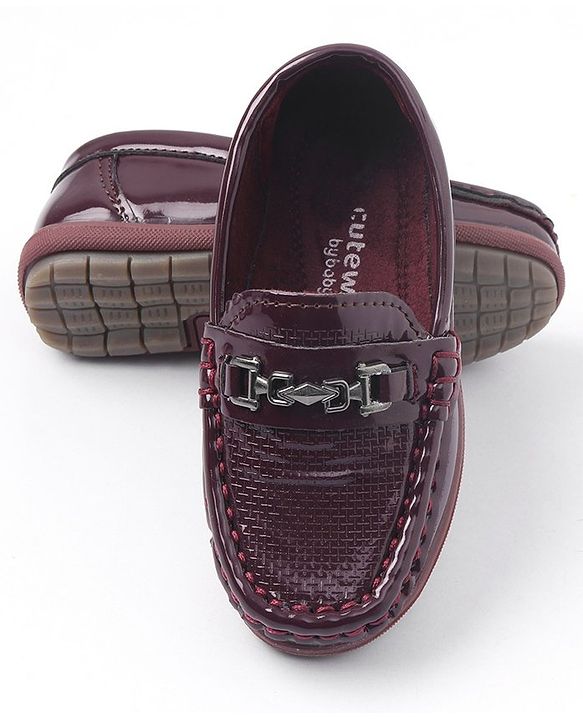 Cute Walk by Babyhug Slip On Formal Shoes - Wine