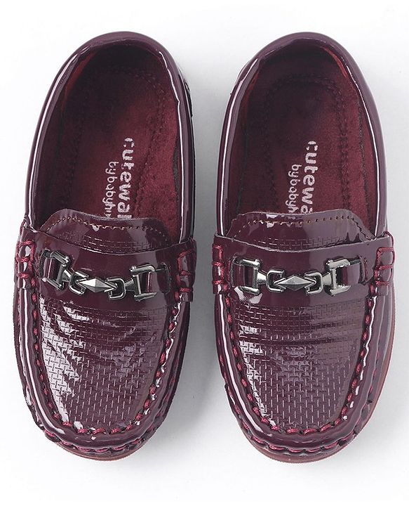 Cute Walk by Babyhug Slip On Formal Shoes - Wine