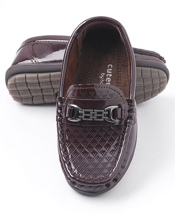 Cute Walk by Babyhug Slip On Formal Shoes - Coffee