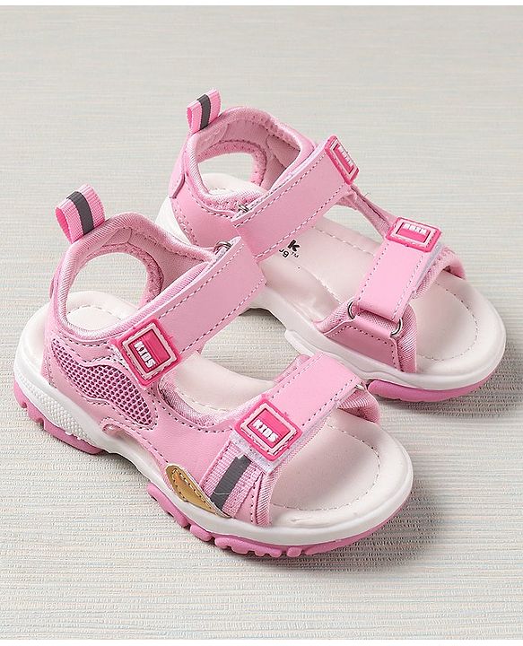 Cute Walk by Babyhug Sandals Solid Colour - Pink