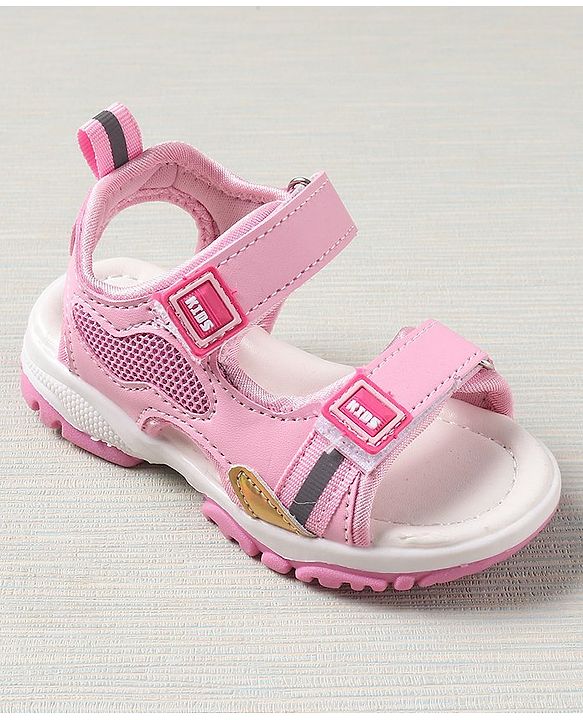 Cute Walk by Babyhug Sandals Solid Colour - Pink