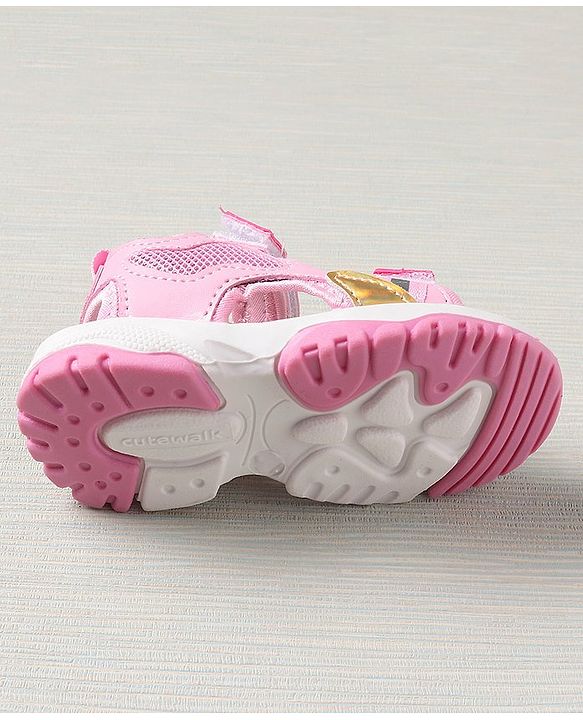 Cute Walk by Babyhug Sandals Solid Colour - Pink