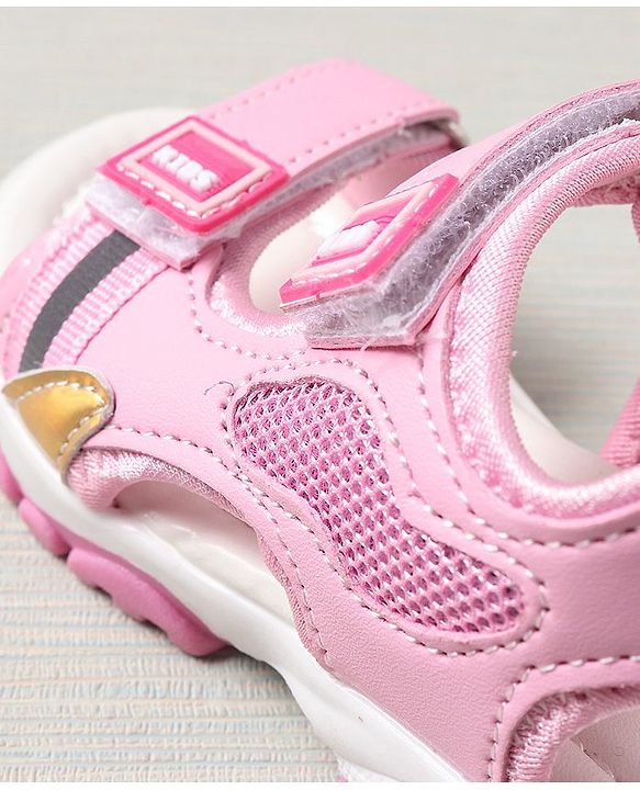 Cute Walk by Babyhug Sandals Solid Colour - Pink