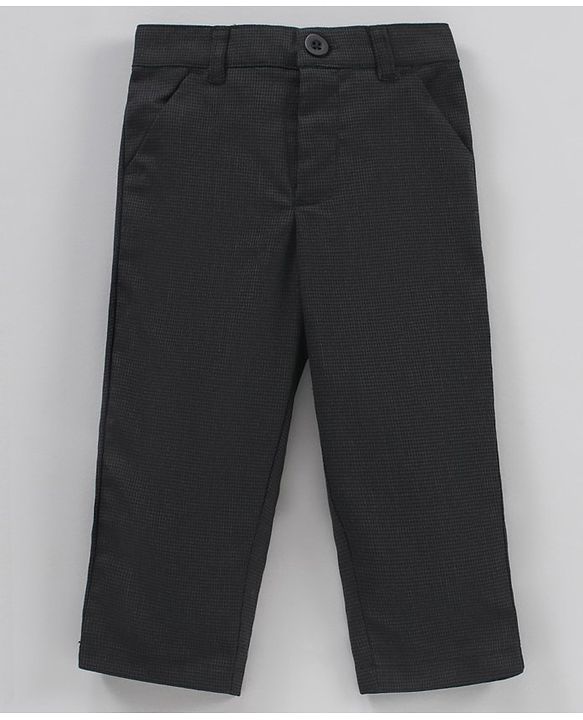 Babyhug WovenCotton Full Sleeves Shirt & Trousers With Waistcoat & Bow - Black